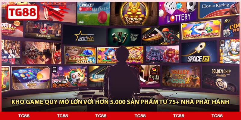 Kho game quy mô lớn với hơn 5.000 sản phẩm từ 75+ nhà phát hành